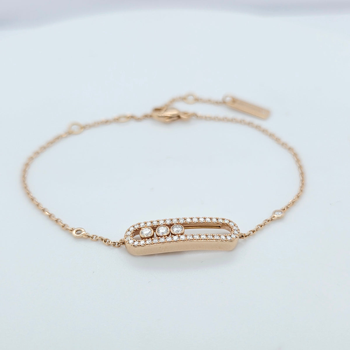 Messika Move Classique pavé bracelet, Small model, 18ct Rose Gold, 0.30ct