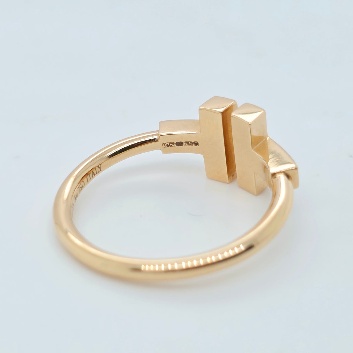 Tiffany & Co. Tiffany T Wire Ring in Rose Gold with Mother-of-pearl,Size 57/P1/2