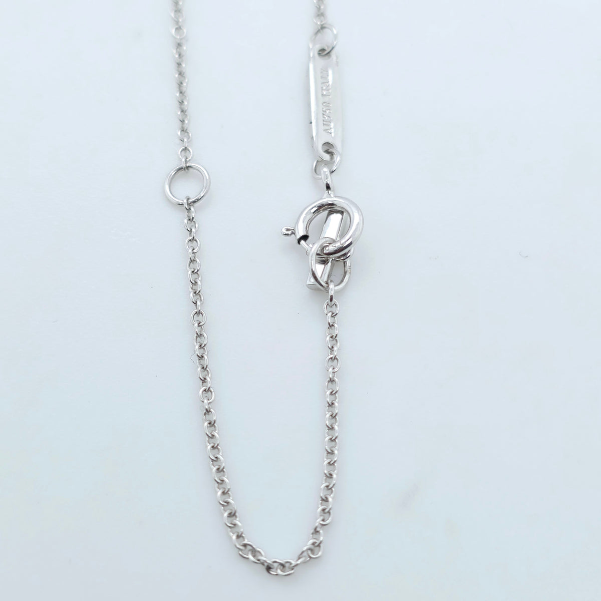 Tiffany & Co. White Gold Diamond T Pendant, 18ct White Gold, 16 Inches