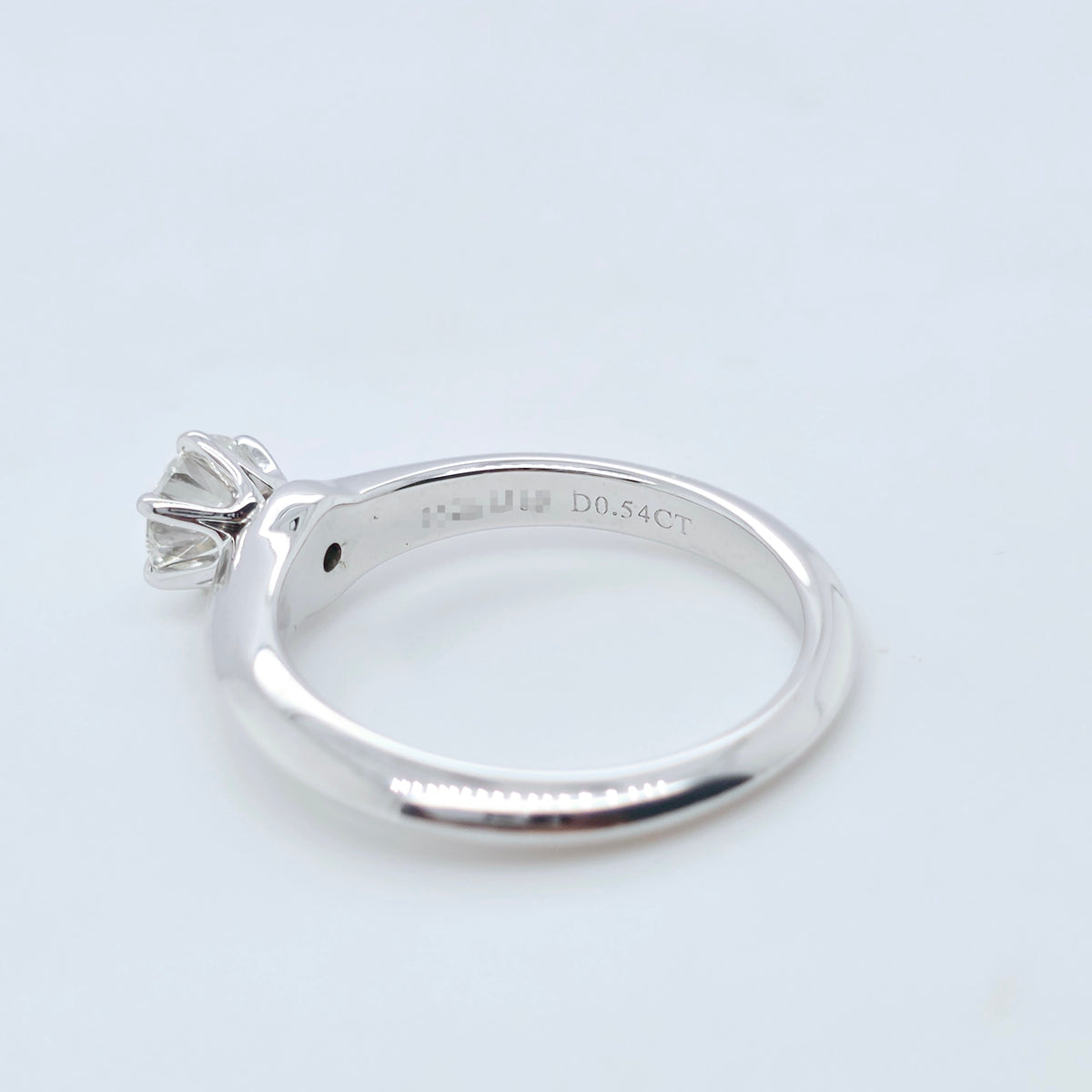 Tiffany & Co. Round Brilliant Cut Diamond Ring in Platinum 0.54ct, Size K - 50
