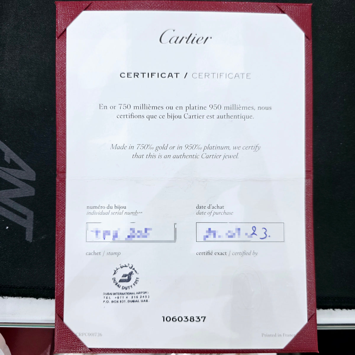 Cartier Love Bracelet, Classic Model, Size 20, 18ct Yellow Gold, Box & Papers