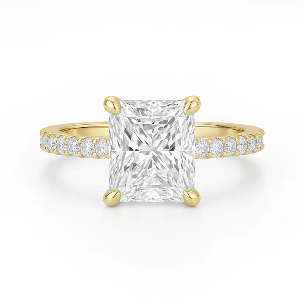 0.51ct Radiant Hidden Halo Ring Chloe's Jewellers