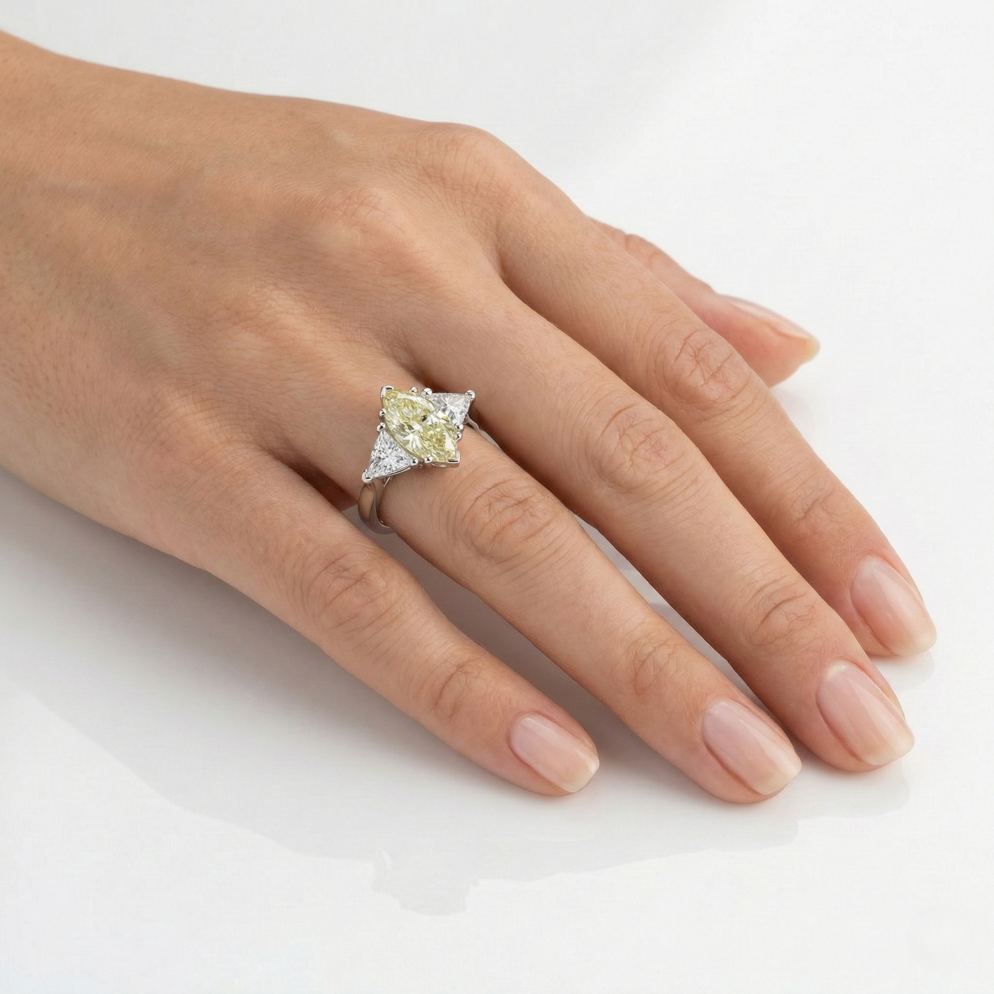 GIA Natural Fancy Yellow Marquise Diamond Engagement Ring | 1.45ct Chloe's Jewellers