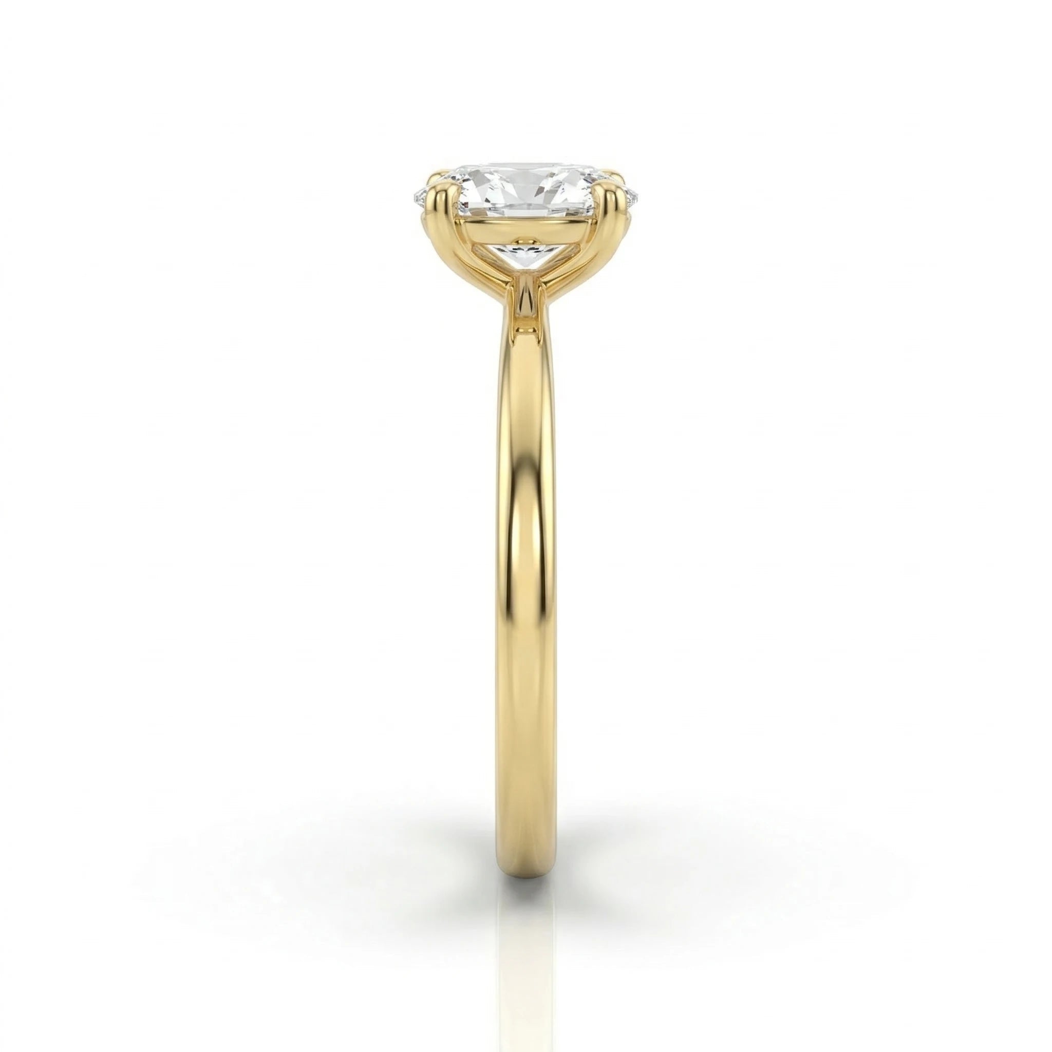 0.70ct GIA Natural Oval Cut Solitaire Setting Engagement Ring, J/VVS2 Chloe's Jewellers