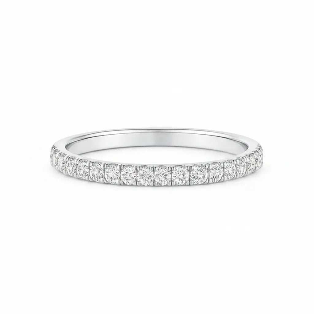 Diamond Micro Pave 1.8mm Eternity Ring 18k Gold Chloe's Jewellers