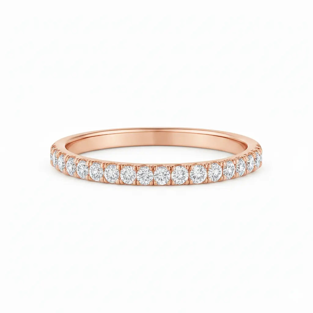 Diamond Micro Pave 1.8mm Eternity Ring 18k Gold Chloe's Jewellers