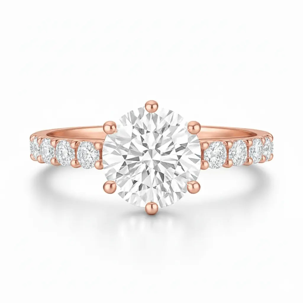 1.00ct Six Claw Diamond Shoulders Chloe's Jewellers