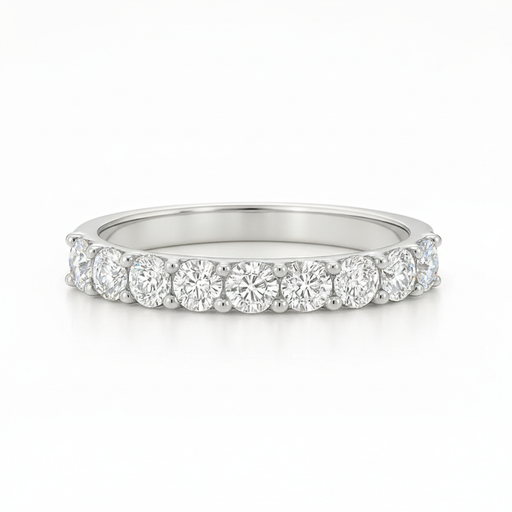 9 Stone Diamond Half Eternity Ring Chloe's Jewellers