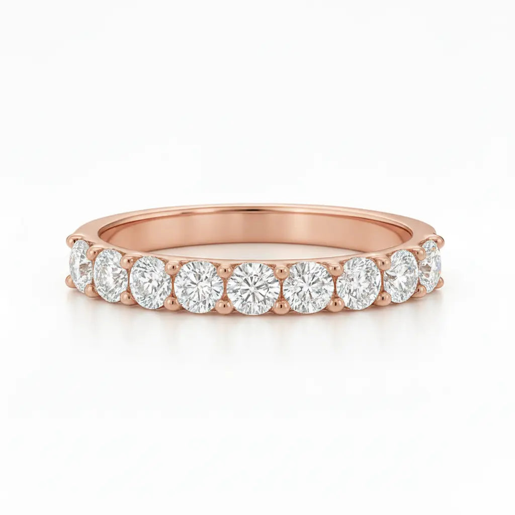 9 Stone Diamond Half Eternity Ring Chloe's Jewellers