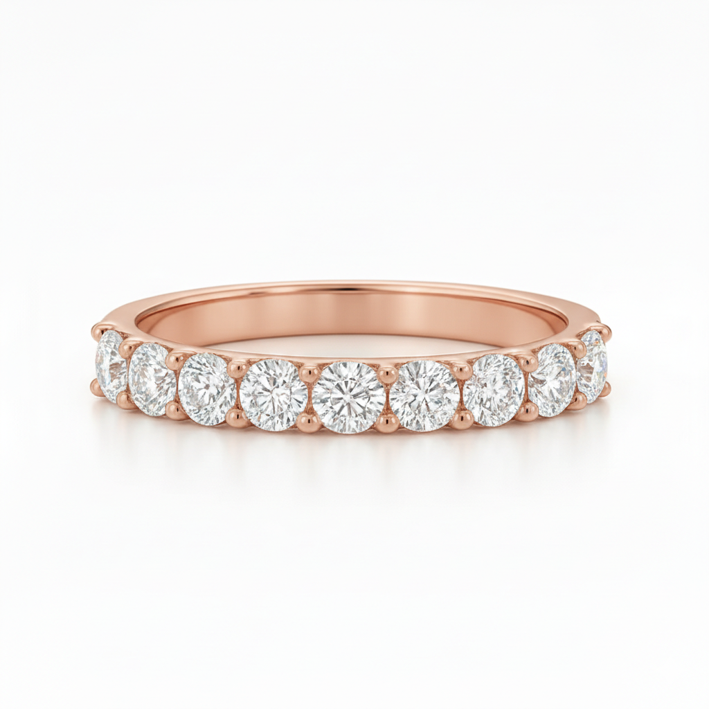 9 Stone Diamond Half Eternity Ring Chloe's Jewellers