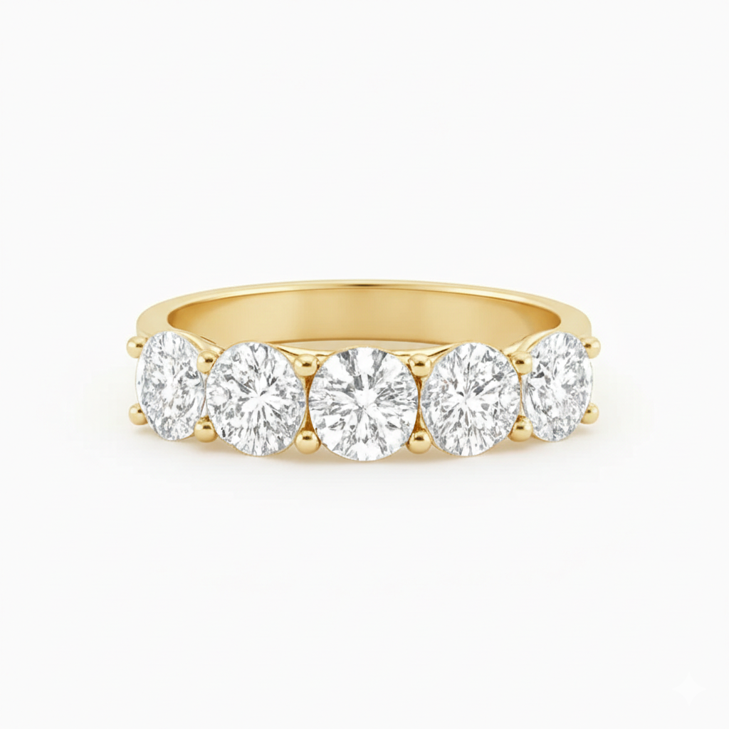5 Stone Eternity Ring