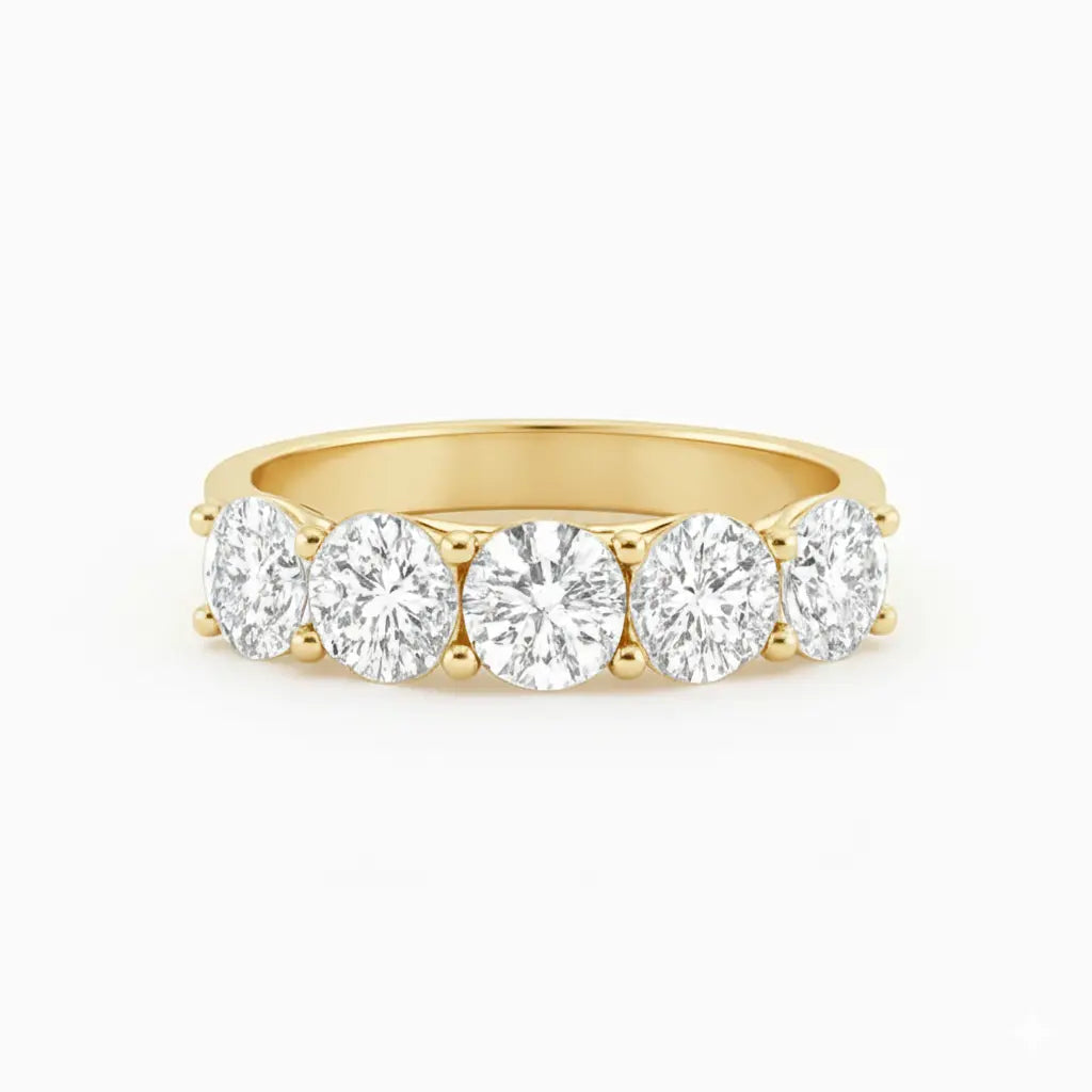 5 Stone Eternity Ring Chloe's Jewellers