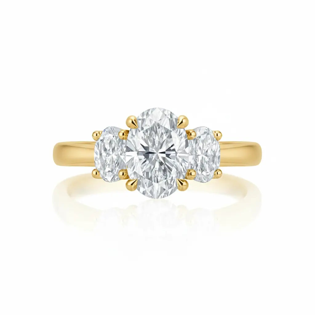 0.70ct Oval Trilogy Ring Chloe's Jewellers