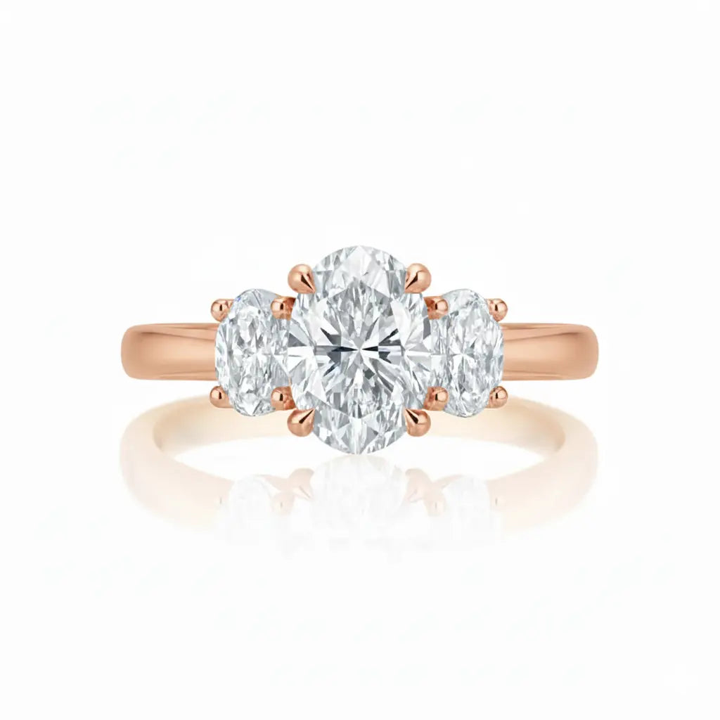 0.70ct Oval Trilogy Ring Chloe's Jewellers