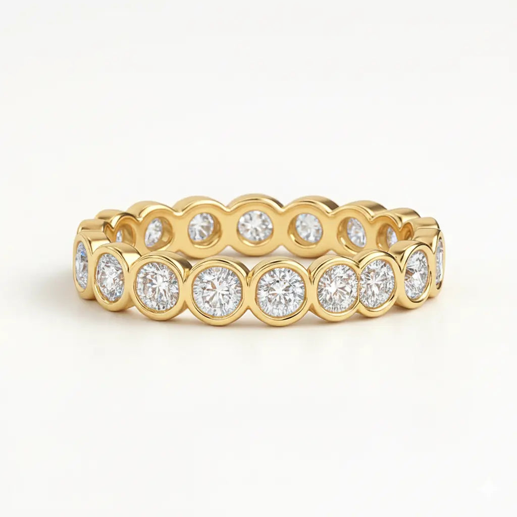 Bezel Diamond Full Eternity Ring Chloe's Jewellers
