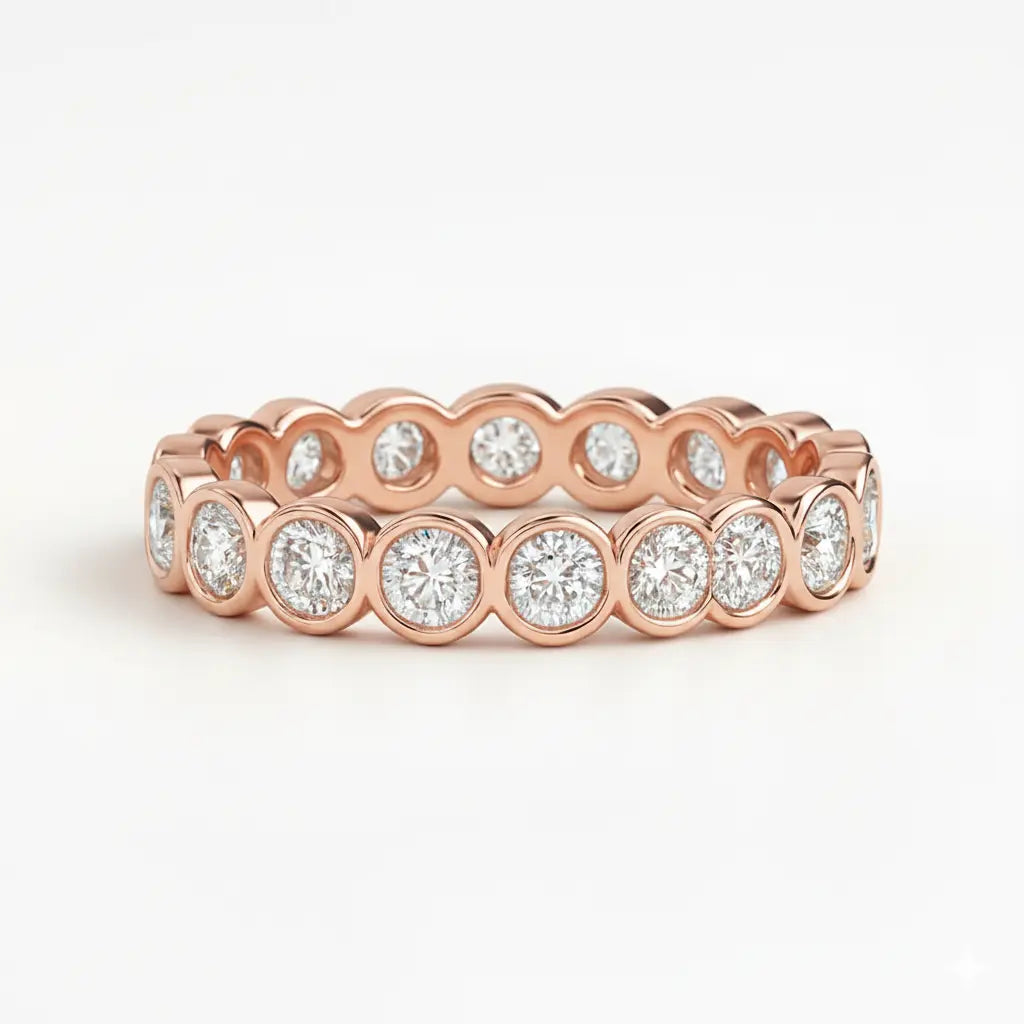 Bezel Diamond Full Eternity Ring Chloe's Jewellers