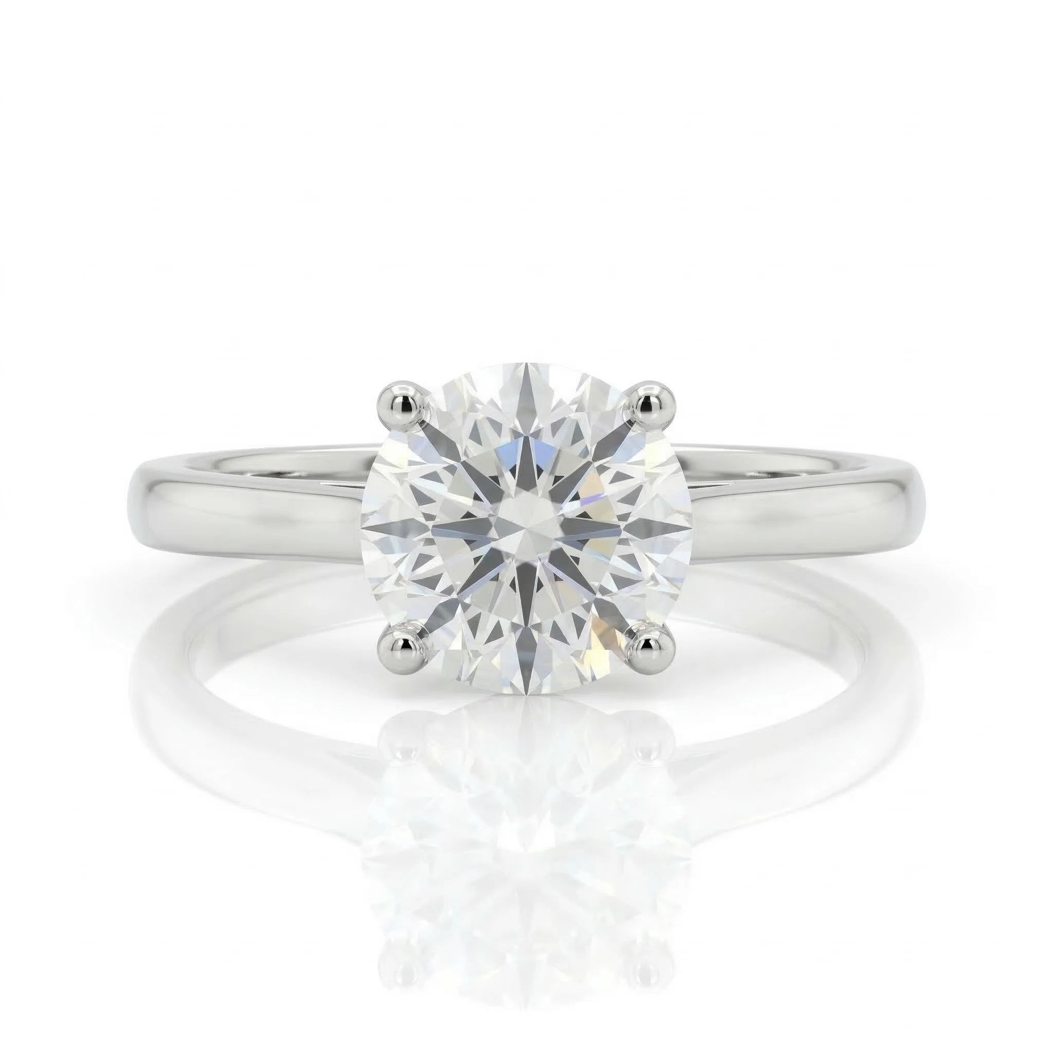 0.82ct GIA Round cut Natural Diamond Solitaire Setting Engagement Ring