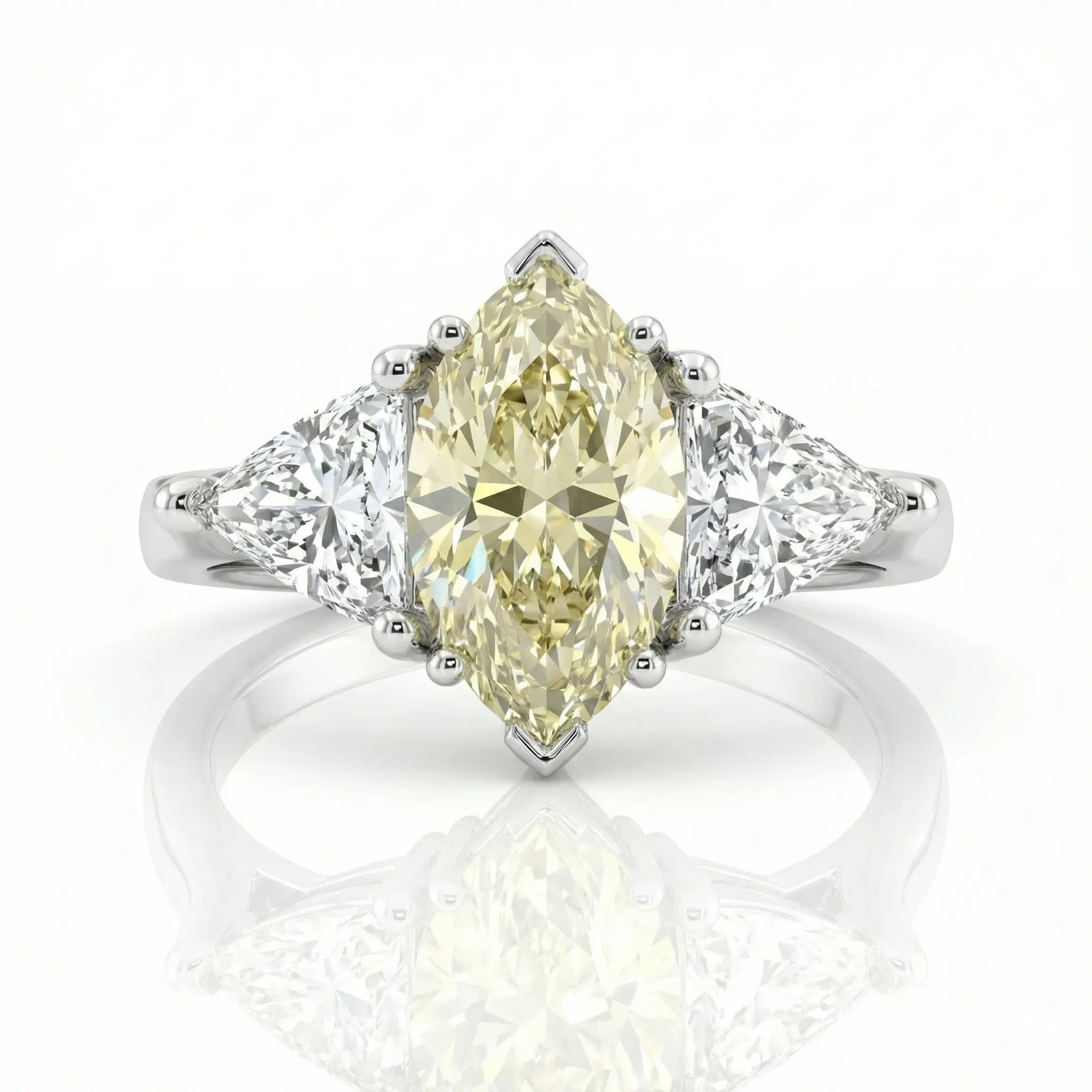 GIA Natural Fancy Yellow Marquise Diamond Engagement Ring | 1.45ct Chloe's Jewellers