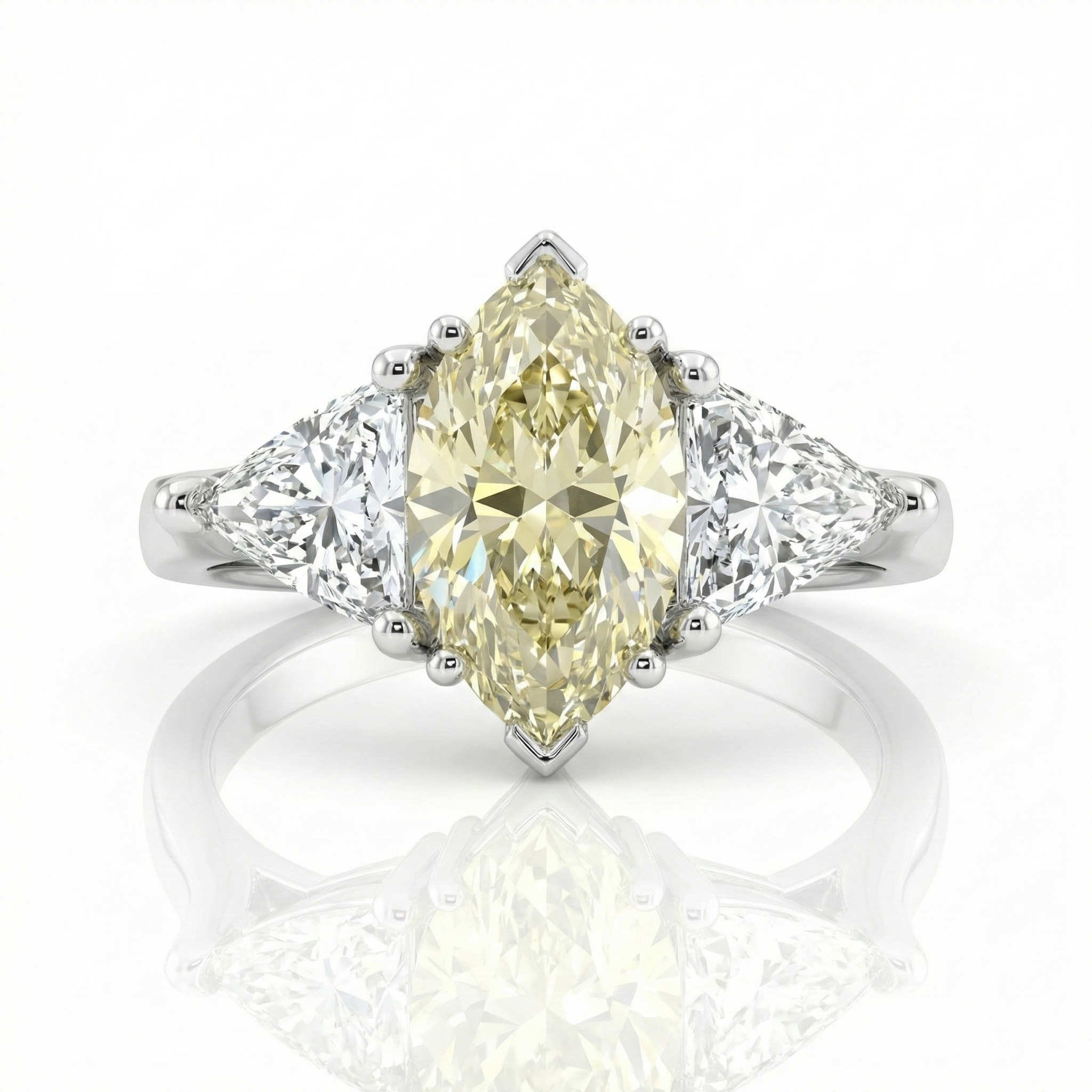 GIA Natural Fancy Yellow Marquise Diamond Engagement Ring | 1.45ct Chloe's Jewellers