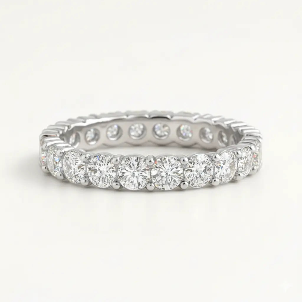 Claw Set Diamond Full Eternity Ring Chloe's Jewellers