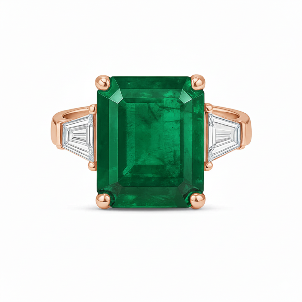 Leilani Green Emerald & Diamond Ring Chloe's Jewellers