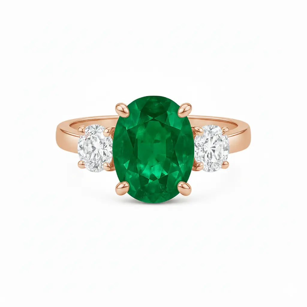 Primrose Green Emerald & Diamond Ring Chloe's Jewellers
