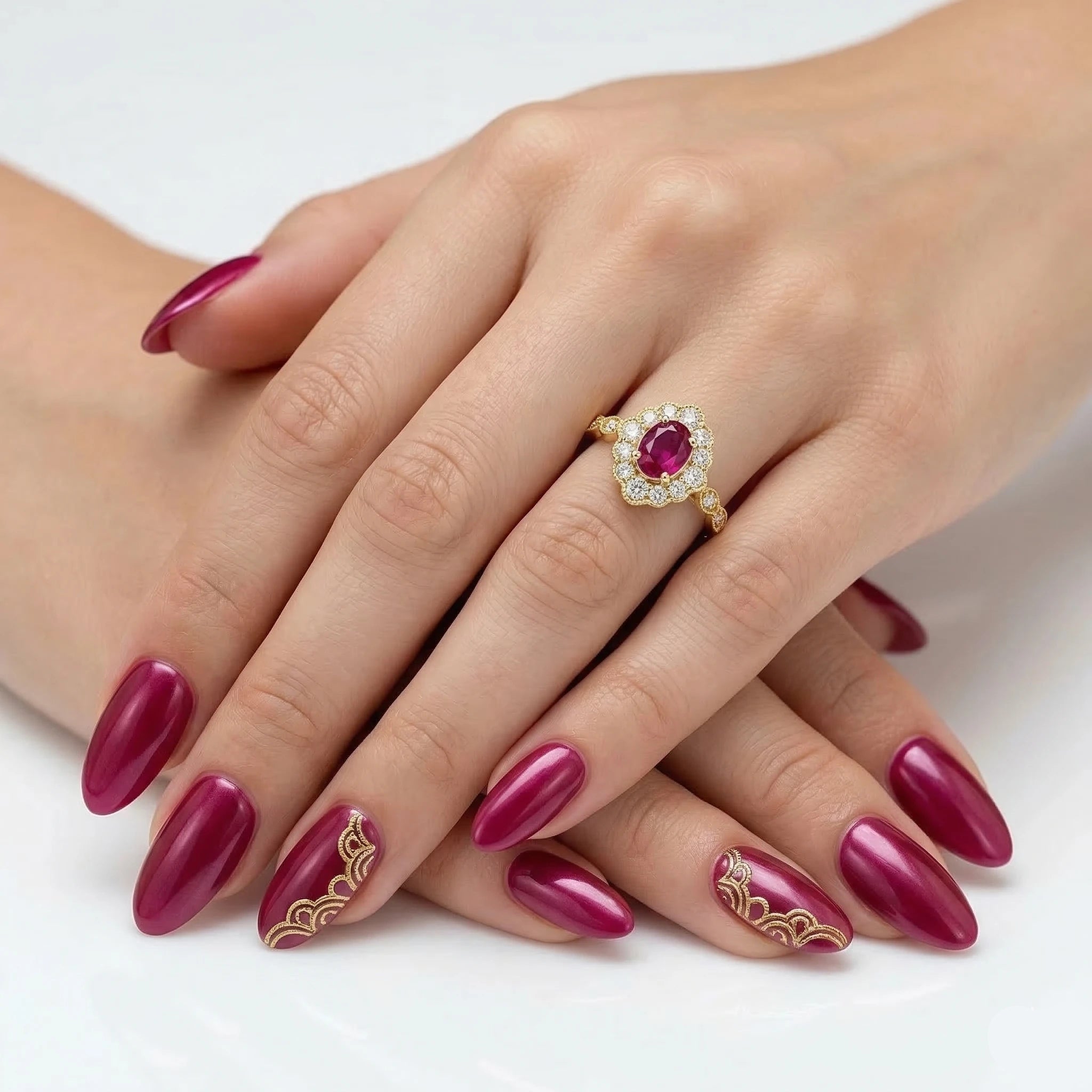 1.01ct Burma Ruby Engagement Ring | F VS1 Diamonds | 18K Gold