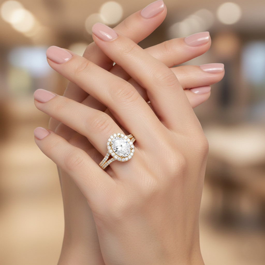 Freesia Oval Diamond Ring