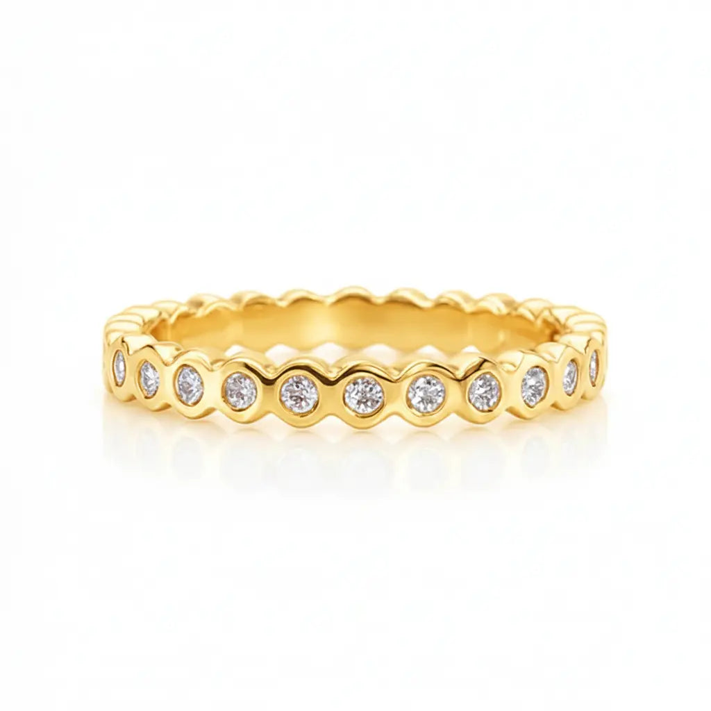 Hexagonal Platnium Full Eternity Ring Chloe's Jewellers
