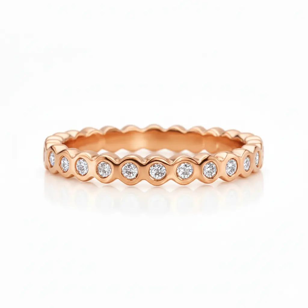 Hexagonal Platnium Full Eternity Ring Chloe's Jewellers
