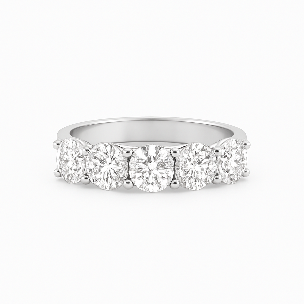 5 Stone Eternity Ring Chloe's Jewellers