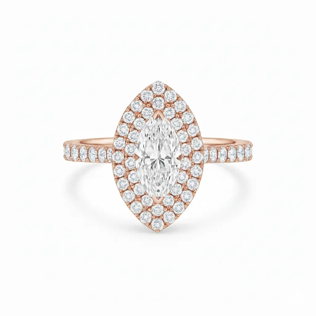 Daisy Double Halo Marquise Cut Diamond Ring Chloe's Jewellers