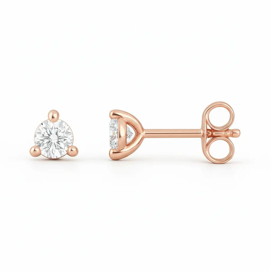 Diamond Stud Earrings 0.28ct 18k White Gold Chloe's Jewellers