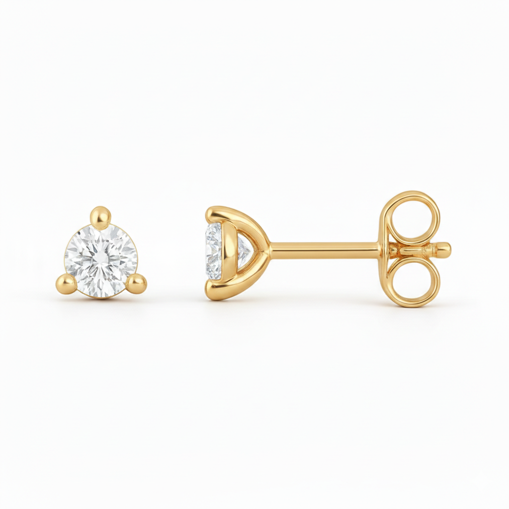 Diamond Stud Earrings 0.28ct 18k White Gold Chloe's Jewellers