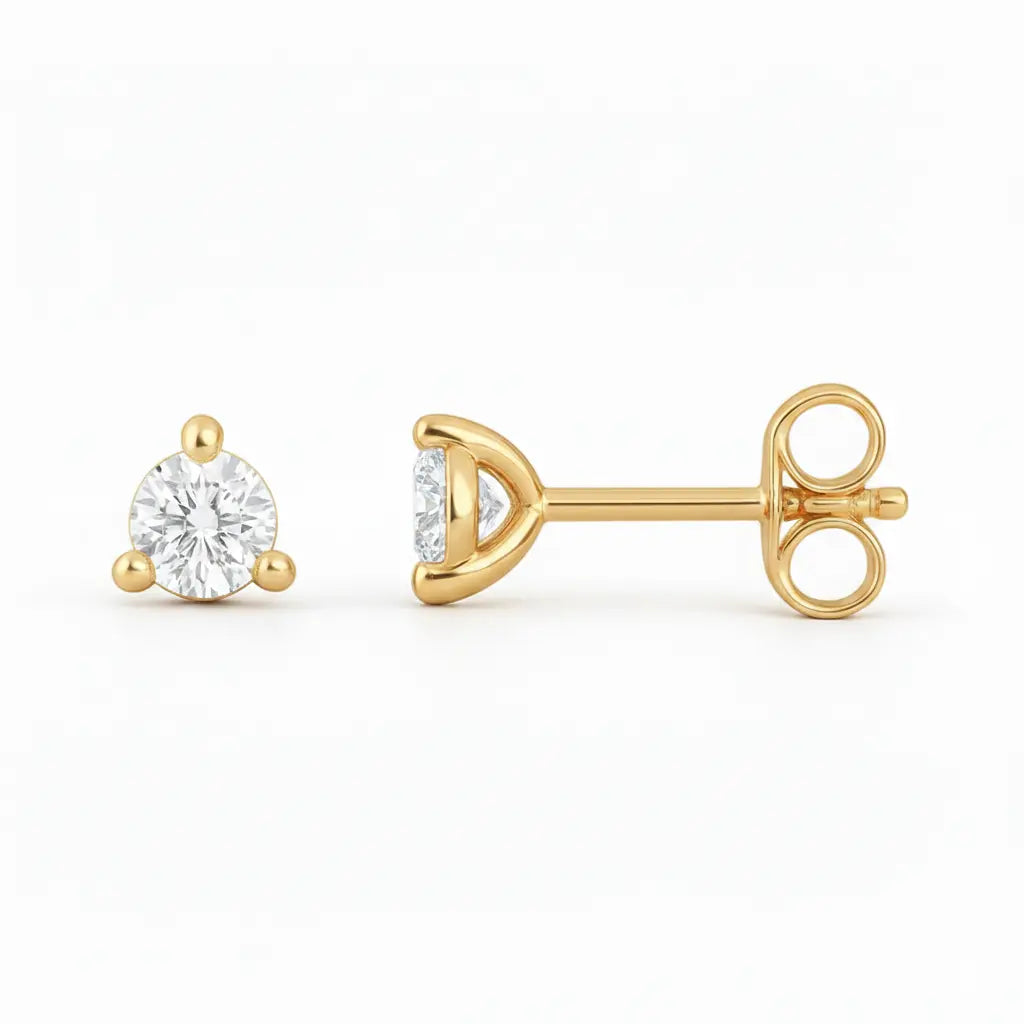 Diamond Stud Earrings 0.28ct 18k White Gold Chloe's Jewellers