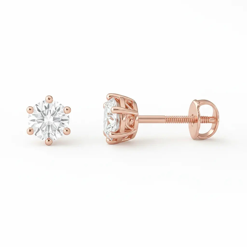 Diamond Stud Earrings 1.40ct 18k White Gold Chloe's Jewellers
