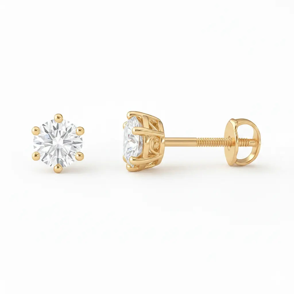 Diamond Stud Earrings 1.40ct 18k White Gold Chloe's Jewellers