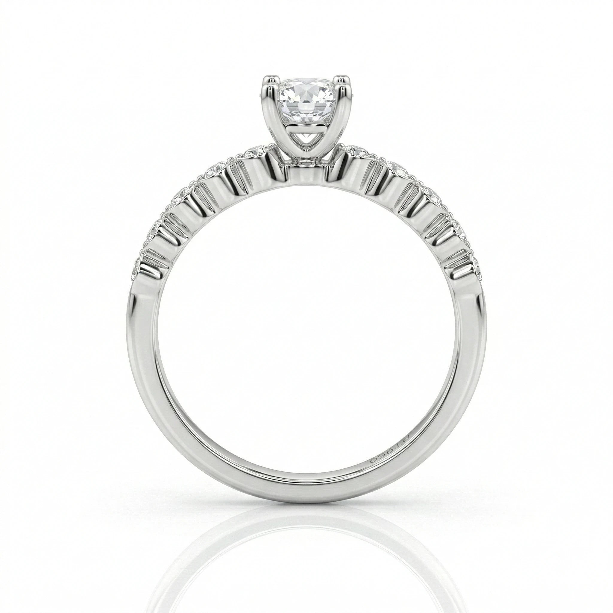0.49ct GIA Round Cut Natural Diamond Engagement Ring, 18K Gold Chloe's Jewellers