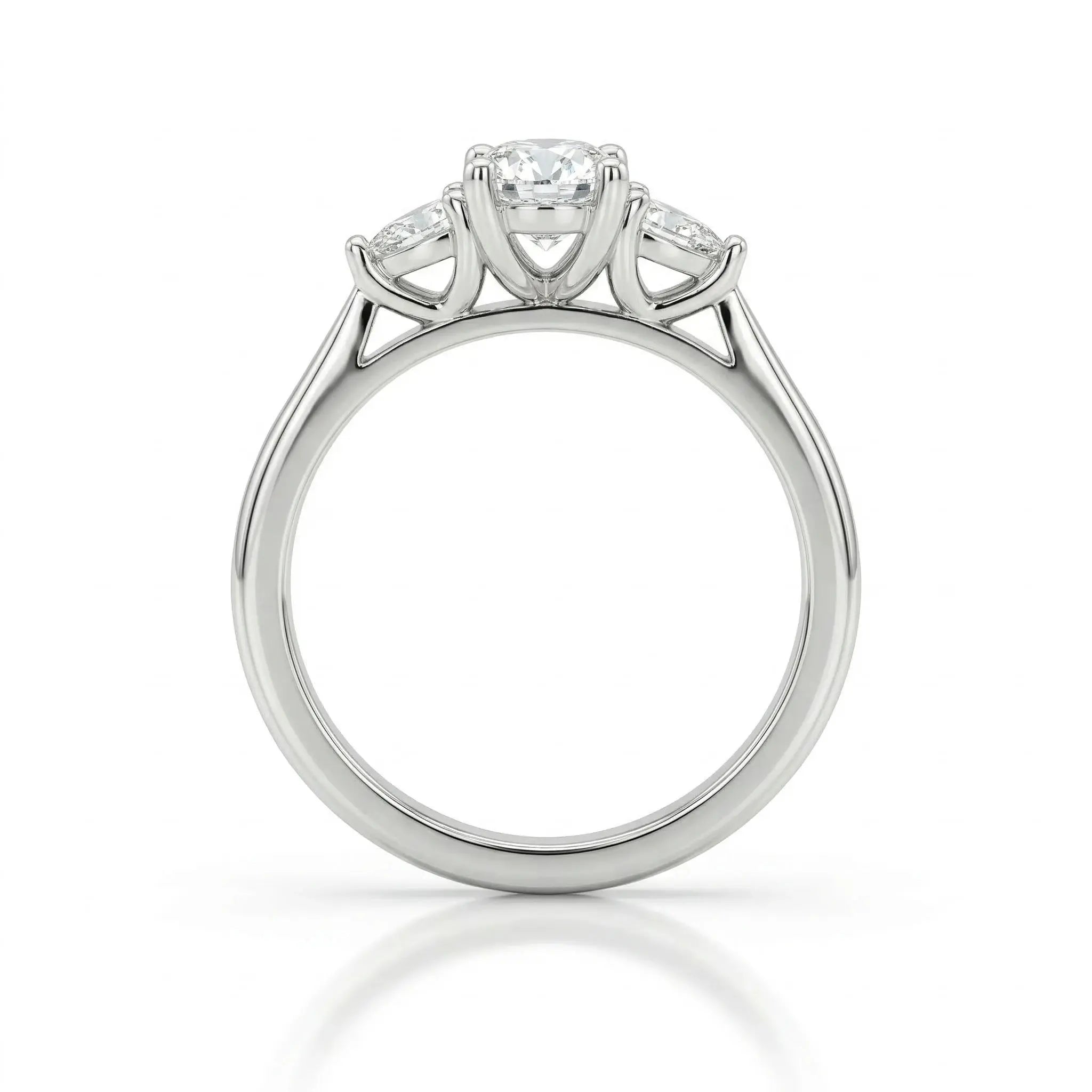 1.01ct Oval side stone ring Chloe's Jewellers