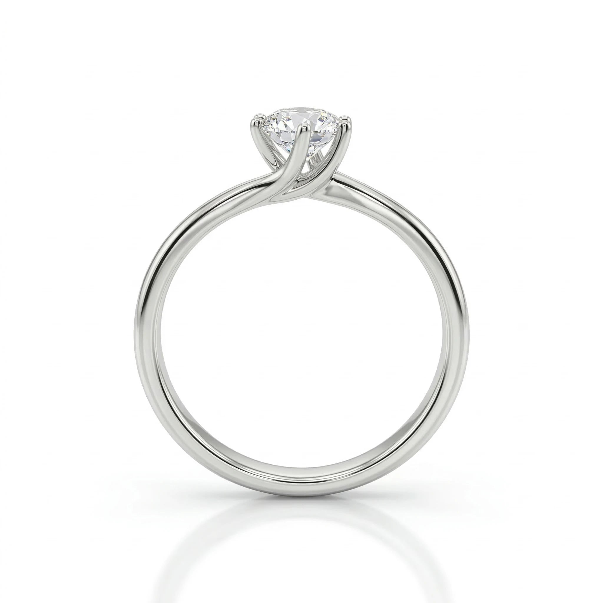 0.31ct GIA Round cut Natural Diamond Solitaire Setting Engagement Ring