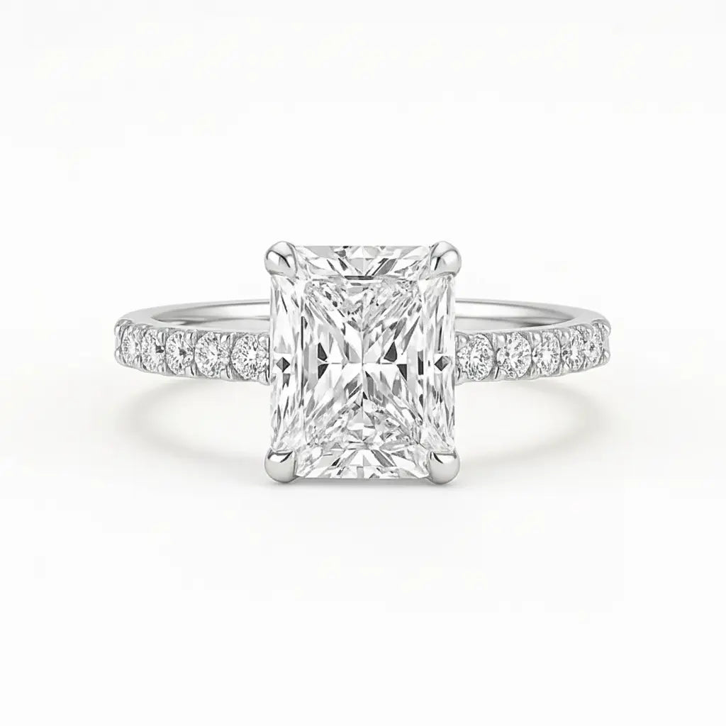 Orchid Radiant Cut Diamond Engagement Ring in Platinum – 1.46ct GIA Chloe's Jewellers