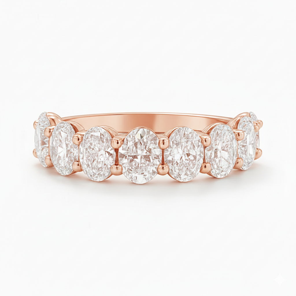 1.43ct 7-Stone Diamond Eternity Ring | F SI1 | 18K White Gold Chloe's Jewellers