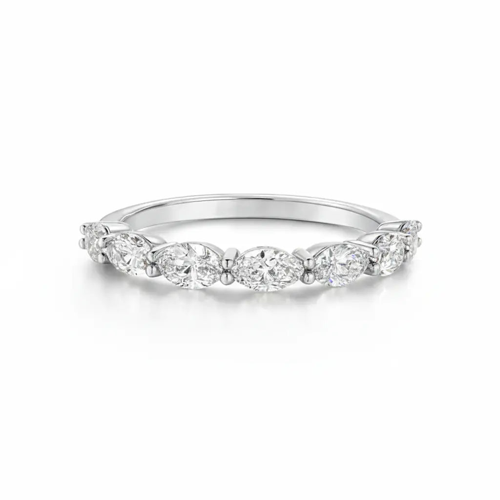 Marquise Diamond Sideways Half Eternity Ring Chloe's Jewellers