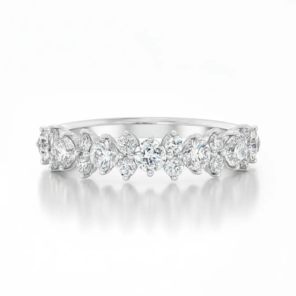 Round Diamonds Half Eternity Ring Chloe's Jewellers