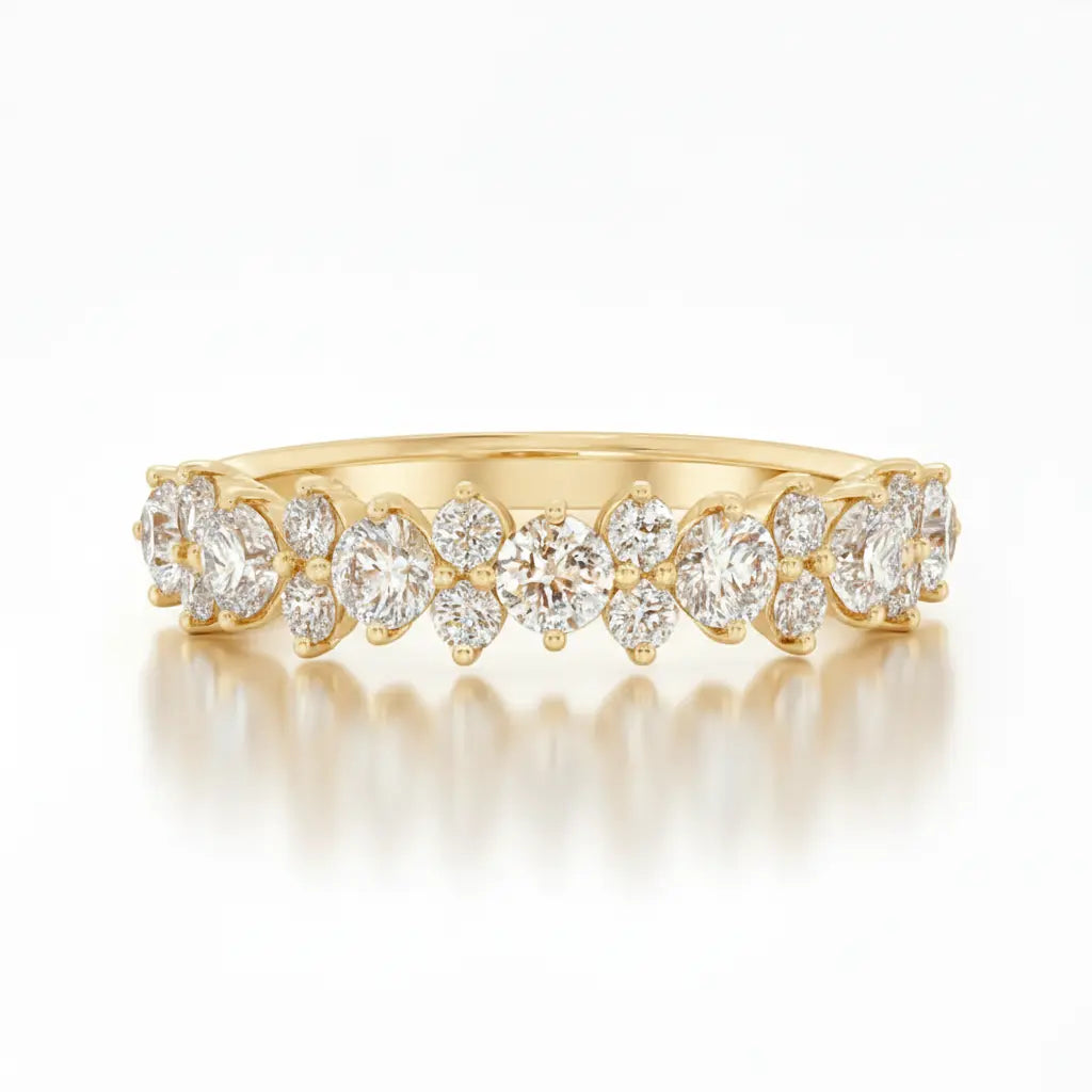 Round Diamonds Half Eternity Ring Chloe's Jewellers