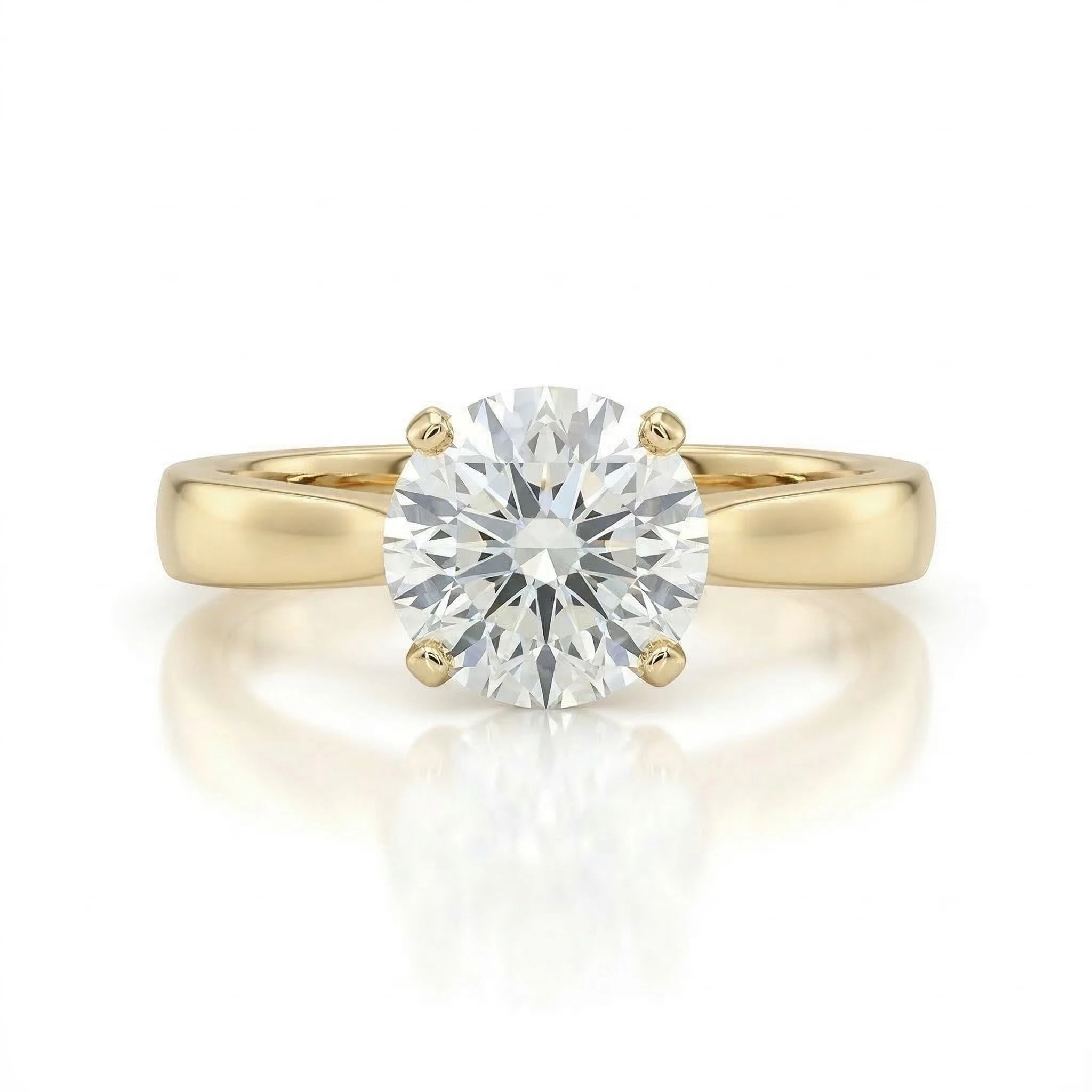 1.01ct GIA Round Cut Natural Diamond Solitaire Setting Engagement Ring Chloe's Jewellers
