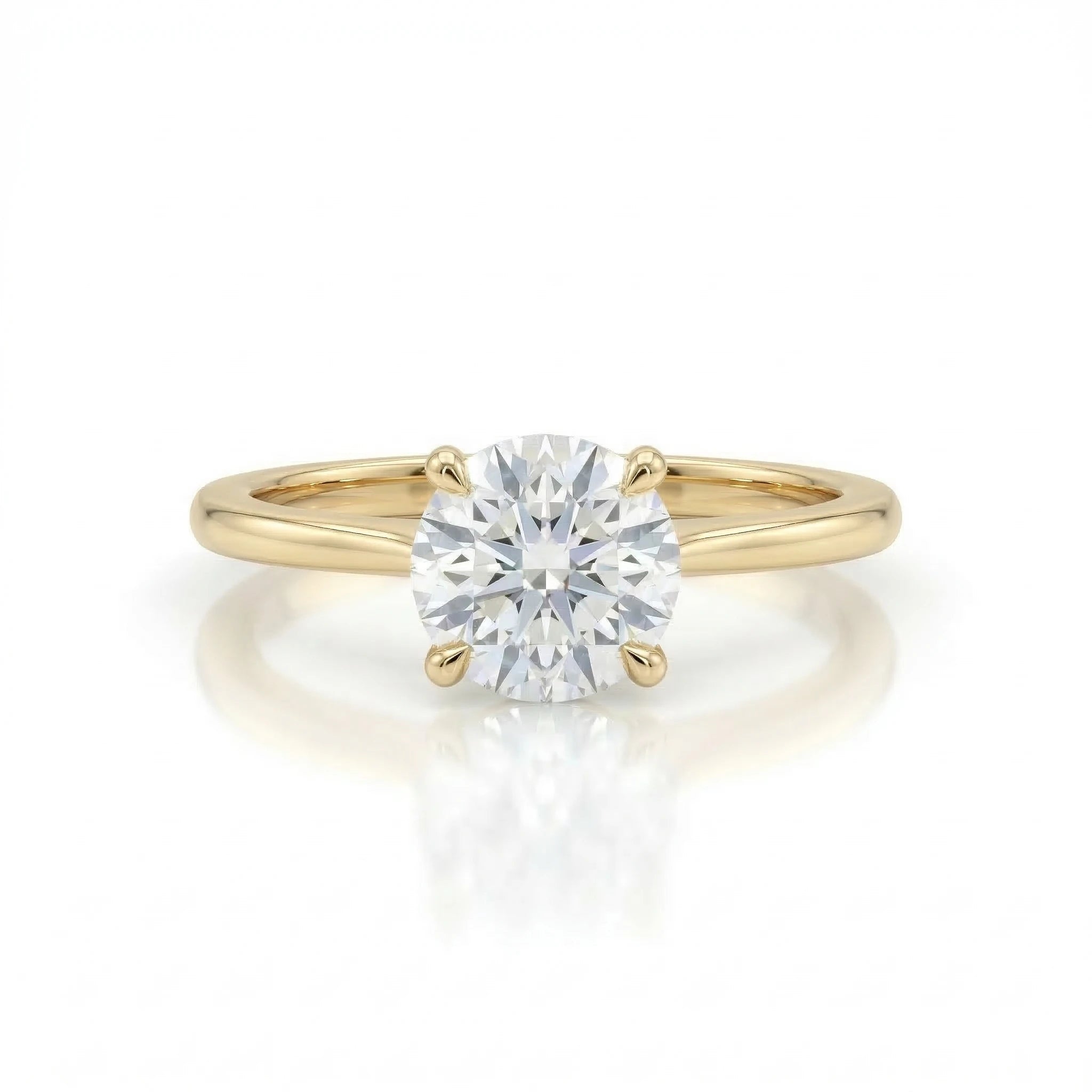 0.76ct GIA Round cut Natural Diamond Solitaire Setting Engagement Ring Chloe's Jewellers