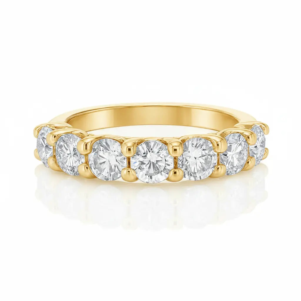 Round Diamond Eternity Ring 18k White Gold Chloe's Jewellers