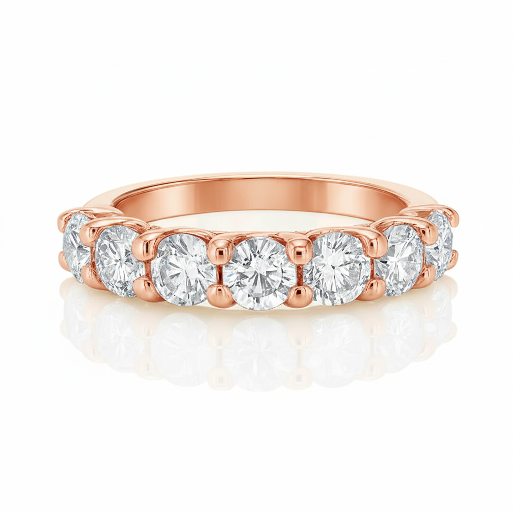 Round Diamond Eternity Ring 18k White Gold Chloe's Jewellers