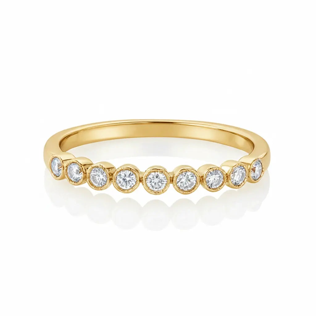 Rub Over Half Eternity Ring Chloe's Jewellers